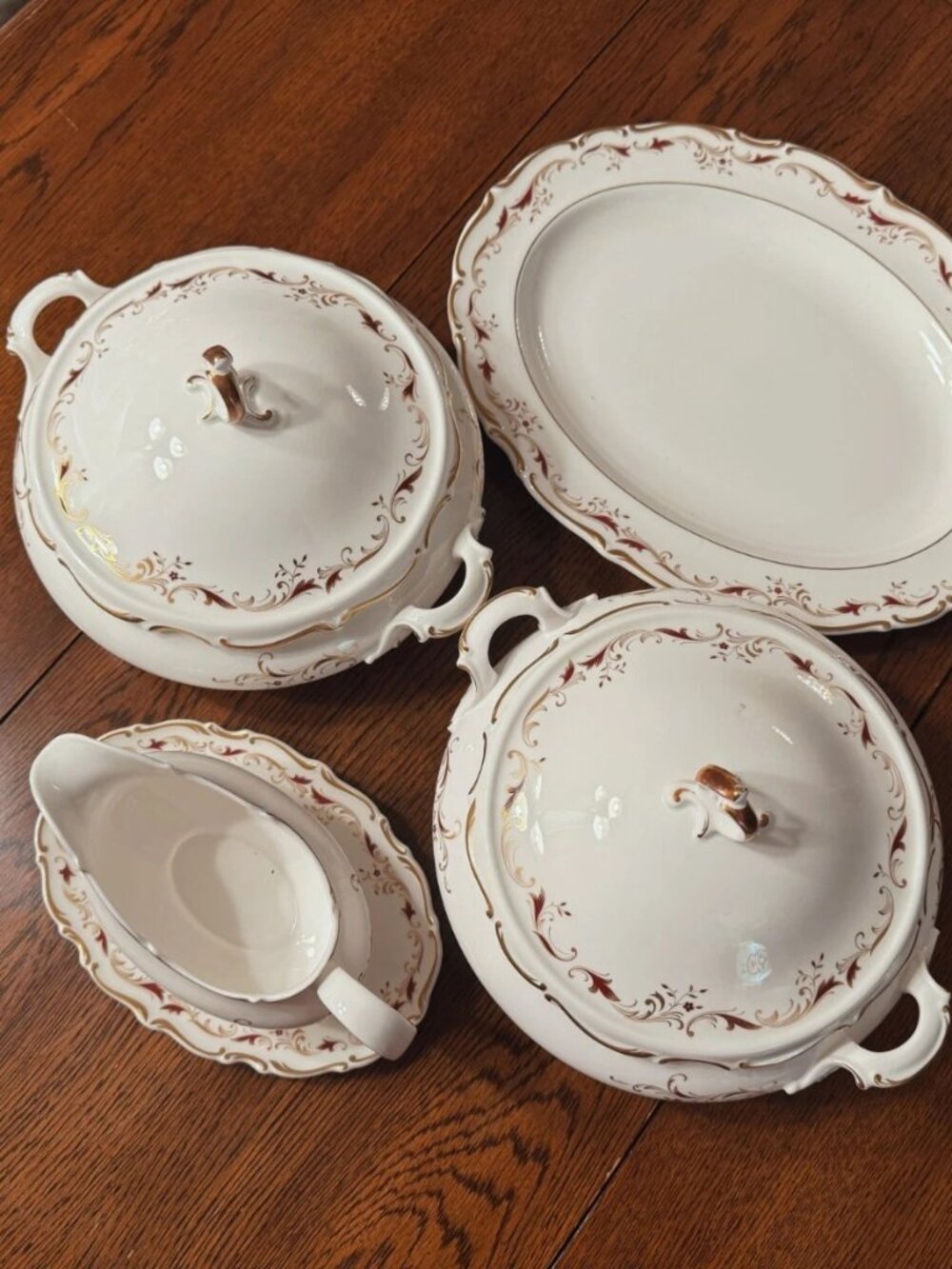 Royal Doulton Strasbourg H4958 Tureen Platter Gravy Boat Set Bone China Vintage